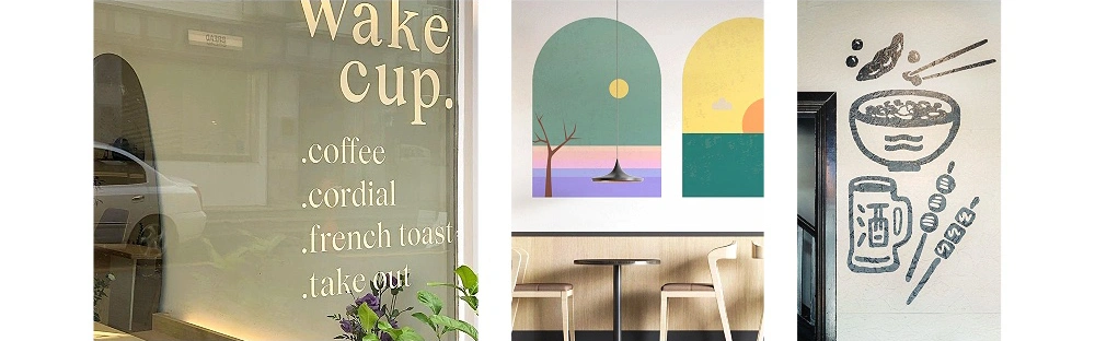  Restaurant window decals can be customized to showcase your menu.